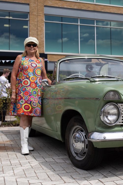 classic car and owner